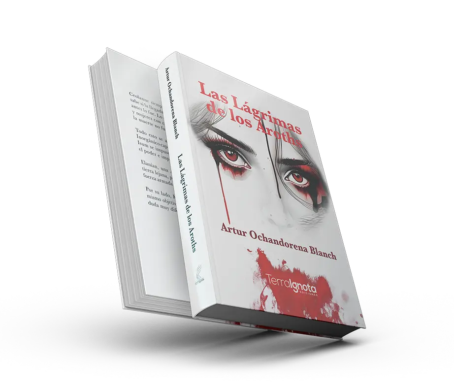 Portada y contraportada del libro Las lágrimas de los Aroths en bookcovertrailer.es