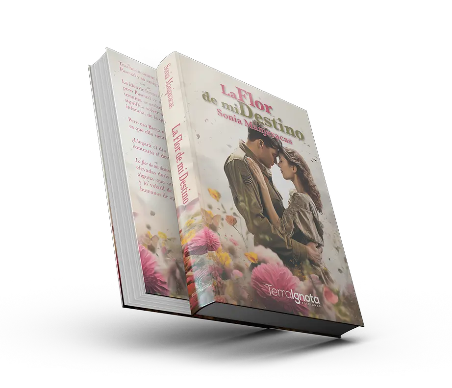 Portada y contraportada del libro La flor de mi destino en bookcovertrailer.es