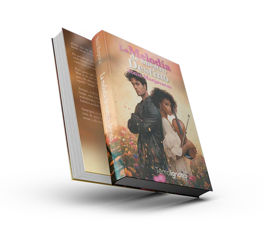 Portada y contraportada del libro La Melodía de nuetro destino en bookcovertrailer.es